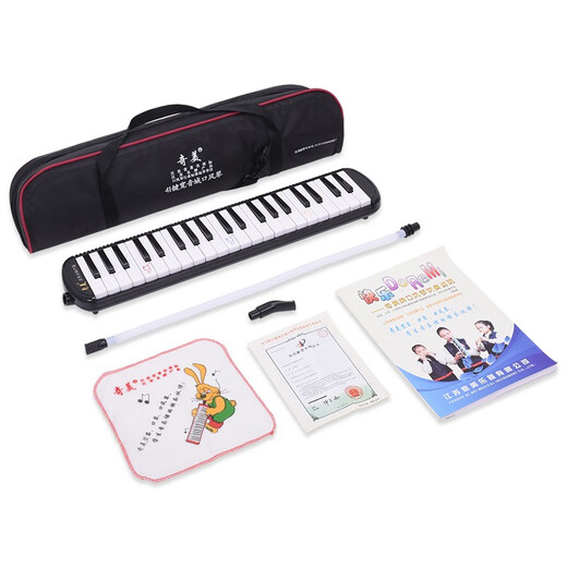 Chimei Mouth Organ 37/32 Key Children's Mouth Organ Classroom Teaching Professional Playing Mouth Organ 41 Keys Wide Range-Black (Soft Bag)