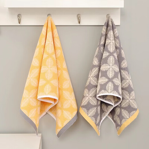 Shantou Lincun towel pure cotton face wash household soft absorbent lint-free hotel shower men and women adult thickened cotton face towel 2 pieces Eternal series 100% cotton 75x35cm