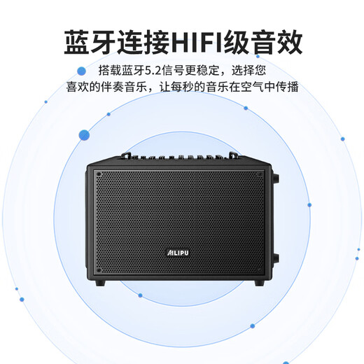 Ailip T10PLUS audio built-in sound card live broadcast internal recording home outdoor portable karaoke instrument singing electric blowpipe saxophone guitar bluetooth high-power speaker official flagship T10plus black standard