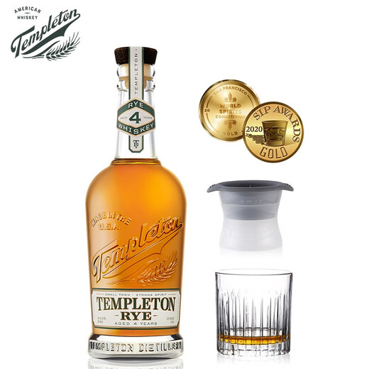 坦普顿Templeton Rye Whiskey坦普顿陈酿黑麦威士忌美国原装 进口 洋酒 四年陈酿黑麦威士忌