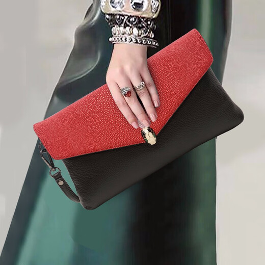 Sephren Regalo de San Valentín Chino Mujeres 2025 NUEVA Bolsa de embrague Moda de mujeres y versátil Banquete de mujer Bag Large Capacidad Bolsa de hombro Pearl Pescho Patrón de pescado Rojo