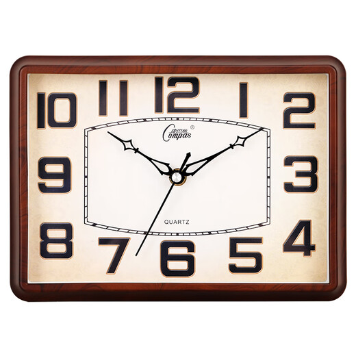 Compas table clock living room simple table clock creative quartz clock fashion clock modern bedside clock 3002 imitation wood