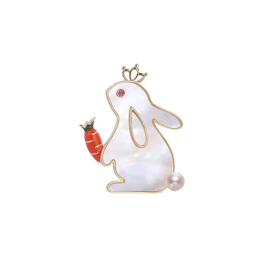 Marco Bizzarri's birthday gift: divination rabbit brooch, high-end female cute rabbit, girl's mother-of-pearl corsage, anti-exposure pin, 520 gift for girlfriend, birthday gift for best friend