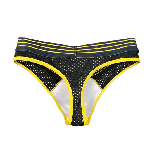 Please Confidential Shipping Mesh Men's Thong Single Sexy Transparent GAY Men's No-Take-Off New Style M Maroon Red