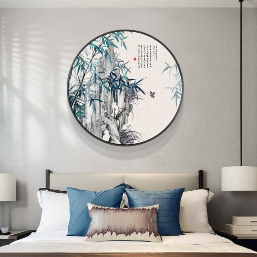 Tongdi Nueva pintura decorativa circular de estilo chino Sala de estar Sofá Fondo de pared Mural Pintura Mural Aisle Corredor Entrada Estudio Estudio