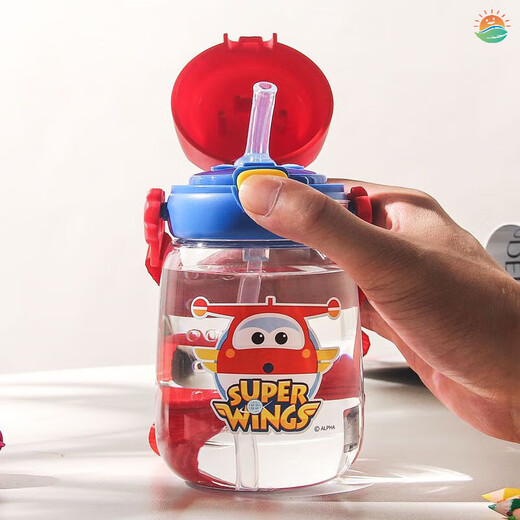 CLCEY Super Flying Water Cup Children with Straw Anti-fall Kindergarten Baby Drinking Water Cup Household Children Drinking Water Kettle Summer 12001 Ledihong-450ml