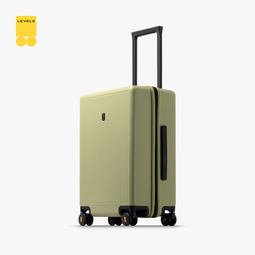 Maleta con ruedas para equipaje Horizon 8 (LEVEL8), Maleta de embarque de 20 pulgadas, Maleta alemana Covestro para PC, Maleta para hombre y mujer, color verde mostaza