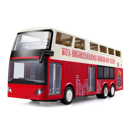 Double Eagle remote control bus toy large simulated double-decker sightseeing bus electric bus city bus model children's birthday gift Double Eagle remote control double-decker sightseeing bus