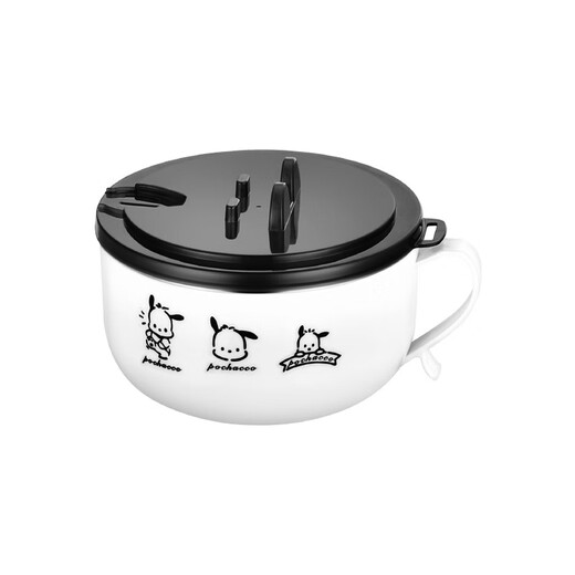 Iron Helper Stainless Steel Instant Noodle Bowl with Lid for Student Dormitory Instant Noodles for Office Workers Insulated Lunch Box for Canteen Large 1000ML Bowl + Lid with Sticker Stainless Steel Instant Noodle Bowl
