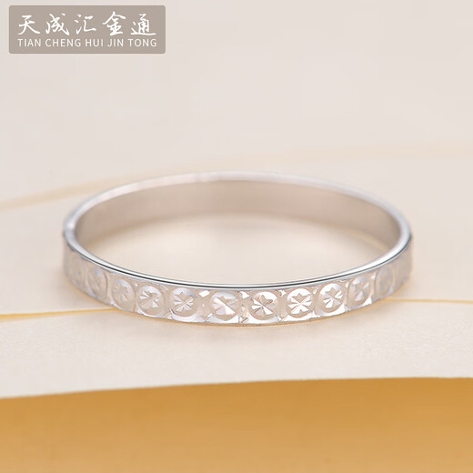 Tianchenghui Jintong Pt999 Platinum Ring Women's Tail Ring Diamond Engraved Women's Ring Platinum Ring Tianchenghui Jintong PT999 Platinum Ring No. 5 Circle