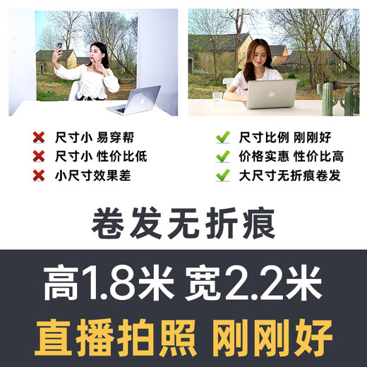 尤克达帝直播背景布3d立体 高清 农村风景直播背景布3d立体直播背景 GX-9192加厚无纺布宽2.2*高1.8M