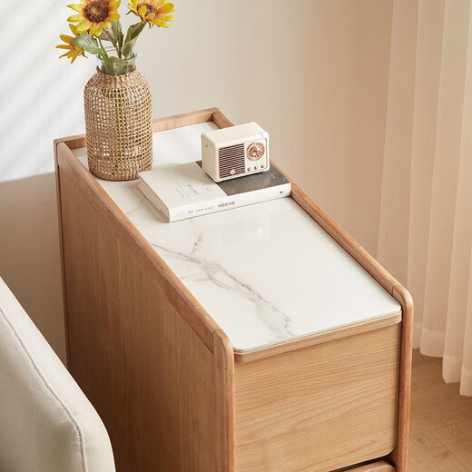 Lin's Home Mothable Rock Slal Margin Table basse table de salon Table de thé à côté du canapé mini-petite table [complet enfermé] ou2j-a