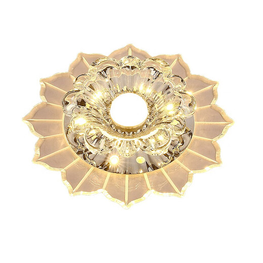 Jinglei LED coloré allée lumière couloir lumière salon couleur spot downlight intégré cristal hall d'entrée lumière d'entrée LED 5 watts avec lumière blanche haute luminosité installation dissimulée