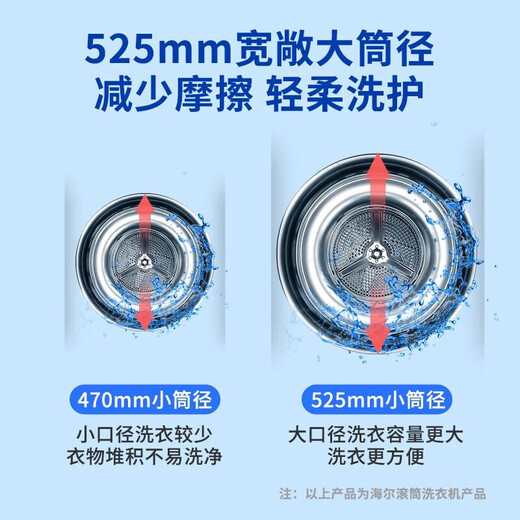 海尔Haier滚筒洗衣机全自动纤美超薄 嵌入智能14126变频空气洗香薰巴氏除菌14176 【9公斤洗烘一体】超薄+空气洗HBD14126L