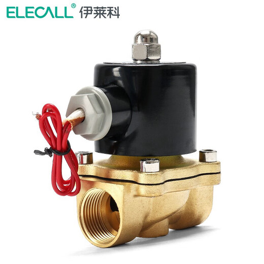 ELECALL solenoid valve water valve oil valve normally closed copper 2W-160-15 (4 minutes) AC220V high temperature resistance 150 degrees