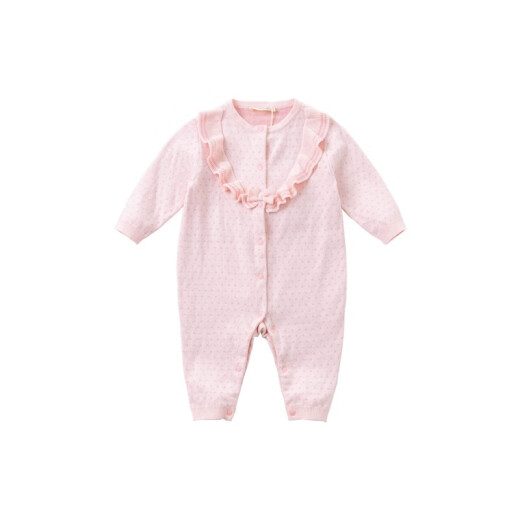 davebella children's clothing female baby jumpsuit newborn clothes newborn spring and autumn clothing baby girl clothing davebella baby jumpsuit spring and autumn hayi 082 gray pink 80cm (recommended height 73-80cm)