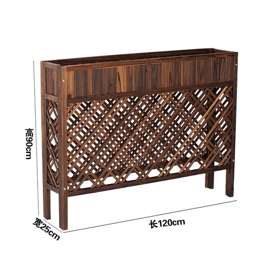 Garden Parkson Partition Rack Flower Flower Bot Casa de la cerca de la cerca Decoración del hotel Anticorrosión Estante de flores de madera Longitud de la madera de la madera 120 altura 90 ancho 25
