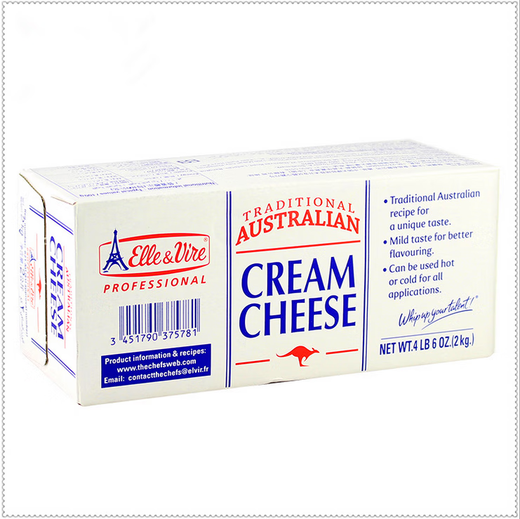 Mioclando Cream Cheese 2kg Cake Cream Cheese Light Cheese Commercial Home Baking Ingredients Iron Tower Cheese