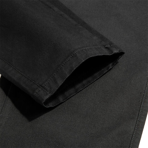 Bailando con el lobo [Funcionamiento de algodón cómodo] Campeador informal Mid-Wisting Stretch Cómodos Pantalones de hombres versátiles 001 Negro 32