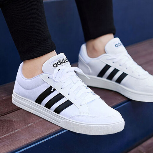 Adidas Herrenschuhe Herbst Herbst Atmungsfreie Mode-Kee-resistente Leinwand Low Top Wear-Resistant Sports Schuhe Casual Schuhe AW3889/Canvas Style/White 41