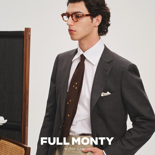 Full Monty Wollanzug Jacke Herren grauer Freizeitanzug Top Business Professional Kleidung Dunkelgrau 1230 42
