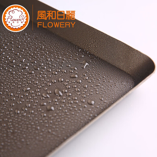 Fenghe Rili Handelsofen Backschale 60x40 cm flache Geschirr mit Nicht-Stall-Brotkuchen-Becken Keksen Privates Backform My1143 Aluminiumlegierung Anode 1,08 kg Höhe 2 cm