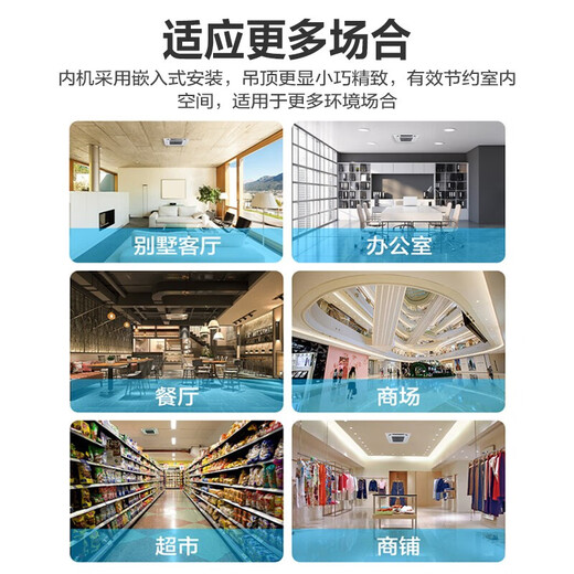 格力（GREE）中央空调5匹p一拖一天花机三级能效商用商铺办公嵌入式吸顶380V定频单冷KF-120TW/(12350S)NhCaf-3