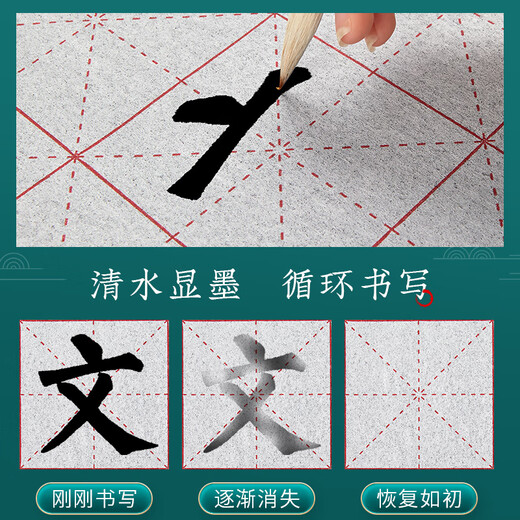 Liupintang brush set, water writing on cloth, special calligraphy for calligraphy, Chinese regular script and millimeter copybook, copybook, fifth treasure of beginner's study, soft pen, portable pen holder, scroll, thickened imitation propaganda 9-piece set