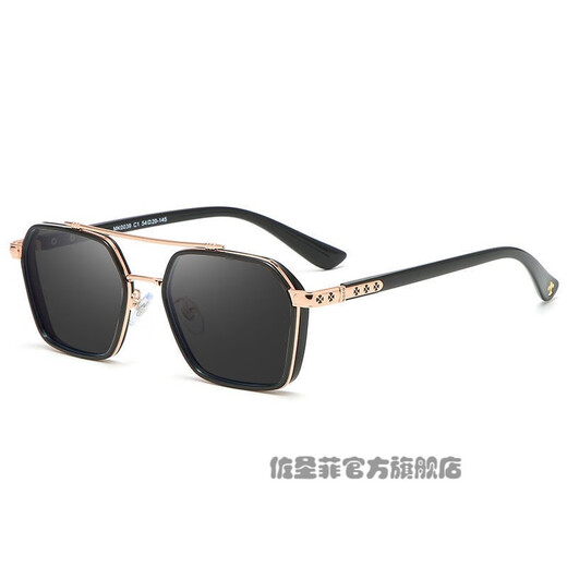 Zuo Sanfei's new Douyin Chen Weiting sunglasses for men, driving glasses, ultraviolet, Korean version, scumbag, handsome, fashionable, domineering sunglasses, transparent silver ocean blue, high cost performance, sunglasses + mirror bag + mirror cloth