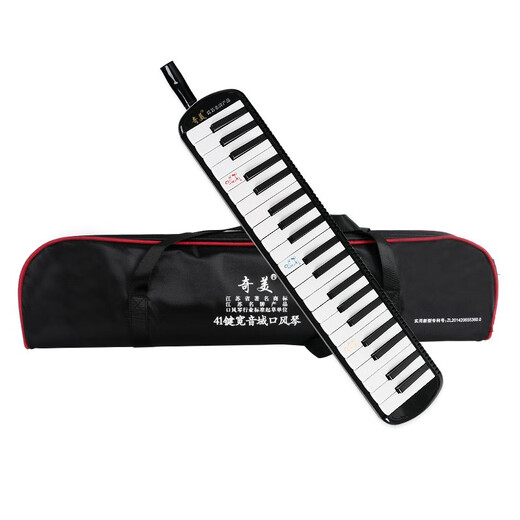 Chimei Mouth Organ 37/32 Key Children's Mouth Organ Classroom Teaching Professional Playing Mouth Organ 41 Keys Wide Range-Black (Soft Bag)
