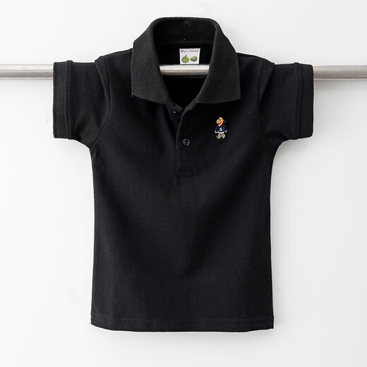 Camiseta para niños Camisa de solapa de verano de manga corta Polo de solapa de verano Ropa infantil 2024 Nuevo estilo de collar gris de middulle-manga de tamaño para niños de tamaño mediano (684) 130