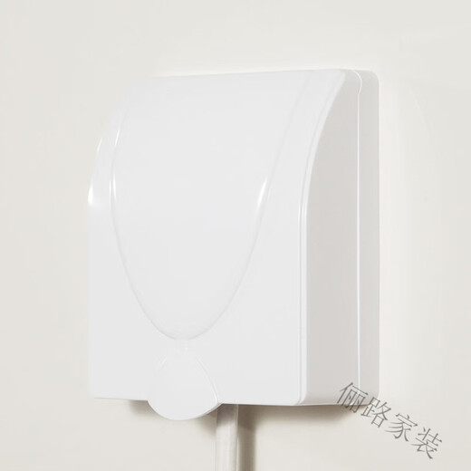 Waterproof socket, waterproof cover, socket box, removable type, bathroom type 86 socket switch, waterproof box, bathroom protective cover, bath heater splash-proof box, household, beautiful white (not included) socket