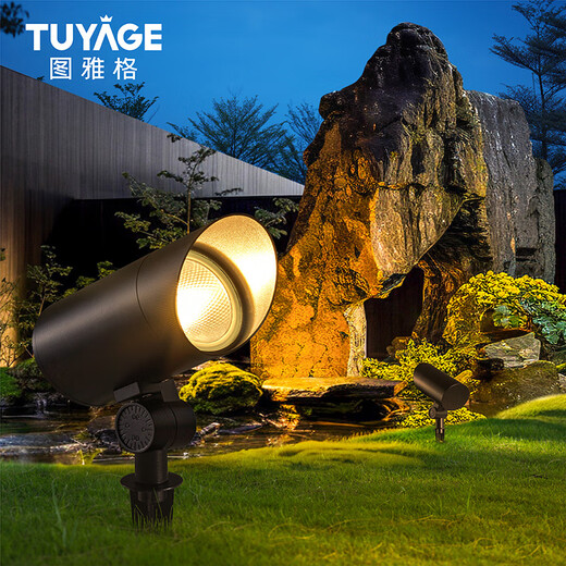 Tuyagu tree light outdoor waterproof spotlight tree light LED courtyard garden landscape villa lawn floor lamp 110mm diameter (ground insert) 18W warm light
