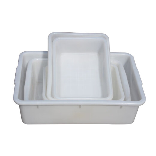 
Extra large rectangular plastic basin white large thickened breeding industry coverless parts box plastic box turnover box rubber box Lejunwei No. 7 white basin 695*430*200