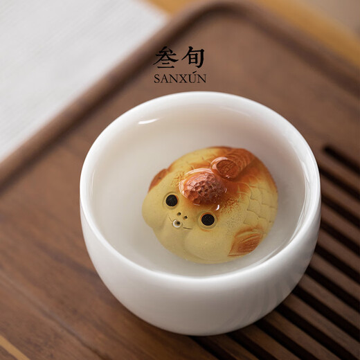 Thirty-year-old Bubble Fish Tea Pet, creative handmade, tea-playing, purple sand exquisite small ornaments, high-end Kung Fu tea ceremony accessories, Bubble Fish Tea Pet, large