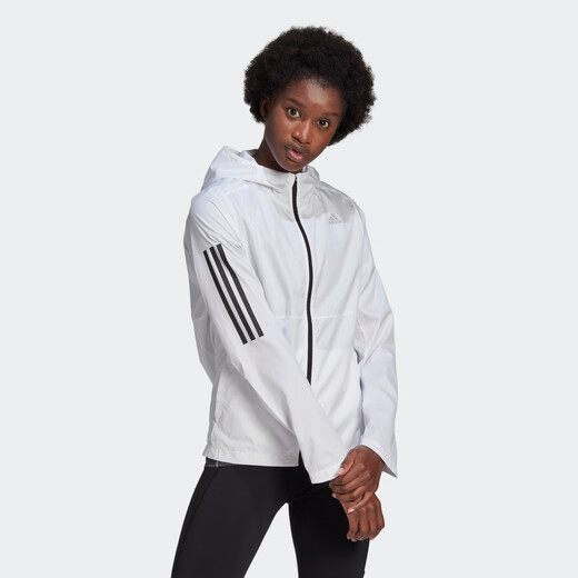 阿迪达斯 （adidas）阿迪达斯女子 运动休闲宽松梭织连帽夹克防风外套 GJ9930 S
