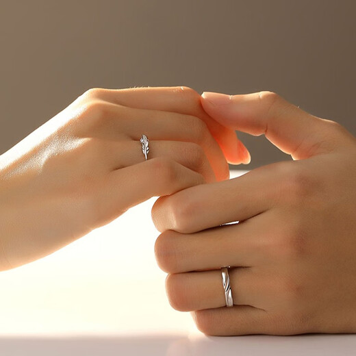 MZMZ platinum couple ring men's pt950 platinum knot engagement ring Valentine's Day birthday gift for girlfriend local warehouse / next day delivery - light luxury Cupid live mouth ring