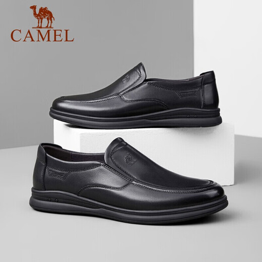 Kamel (Kamel) Business Casual Shoes Middle Middle Herren Kuh weicher Lederfußschuhe A132287560-1 Schwarz 42