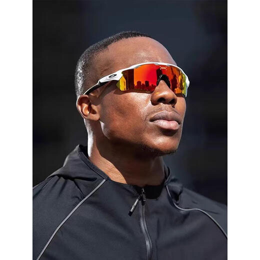 
OAKLEY O-Journal Cycling Glasses Radar ev 9275 Bicycle Running Marathon Half Frame Polarized Cycling Glasses Full Black Frame Red Frame Four-Piece Pack