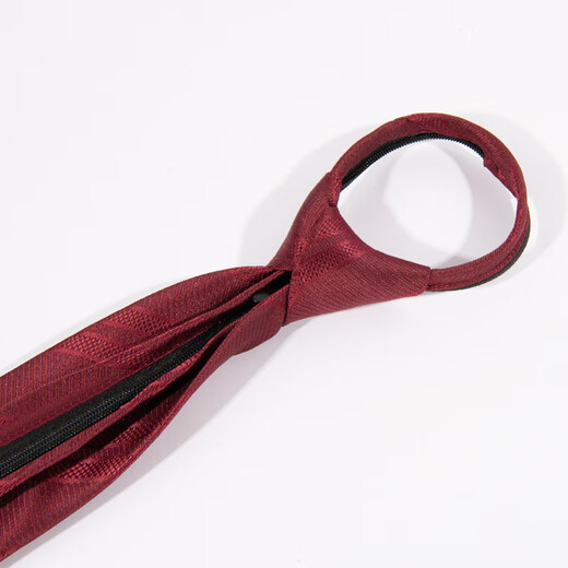 GLO-STORY8cm zipper tie men's knotted one-tie wedding business formal wear gift box red twill