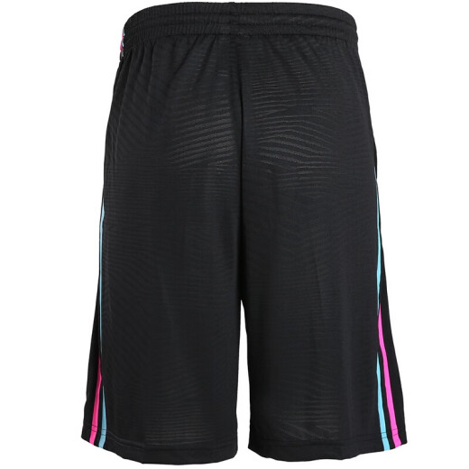 PEAK basketball uniform suit men's short contrasting color basketball uniform breathable quick-drying jersey game uniform DF793061 black X2L