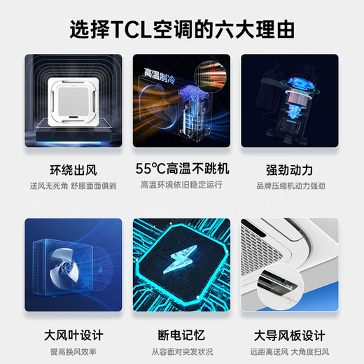 TCL central air conditioner 10 HP one to two, one to three, one to four four-way ceiling air conditioner multi-split commercial air conditioner DC frequency conversion first-level energy efficiency embedded ceiling machine 11 HP first-level energy efficiency one-to-three frequency conversion ceiling air conditioner
