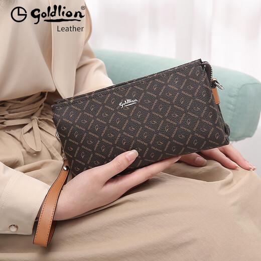 Jinlilai Clutch 2025 Nouveau sac à main à grande capacité à grande capacité Sac à main imprimé Sac à main Style de cadeau de la journée de la femme [Standard anglais 21 * 7 * 12cm]