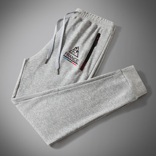 Le coq sportif French big cock sports casual pants spring, autumn and winter new fashion versatile drawstring leg waffle pants black straight red blue triangle white small label M recommendation 85-120 Jin Jin equals 0.5 kg