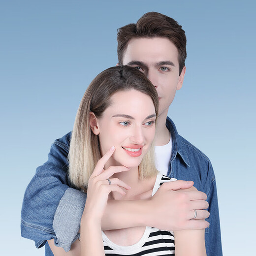 Luxury beads in stock sparkling fantasy PT950 platinum pair of rings for women, platinum rings for men, wedding couples, fashion, No. 8 2.32g