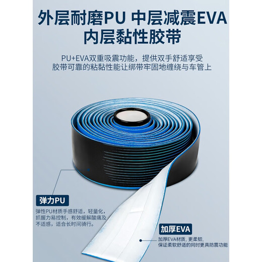 Road handlebars with road handlebars with straps, curved handlebars, non-slip and wear-resistant bicycle wrap handlebars for cycling, nano-grade PU, shock absorption, sweat absorption, anti-breakage, black carbon pattern