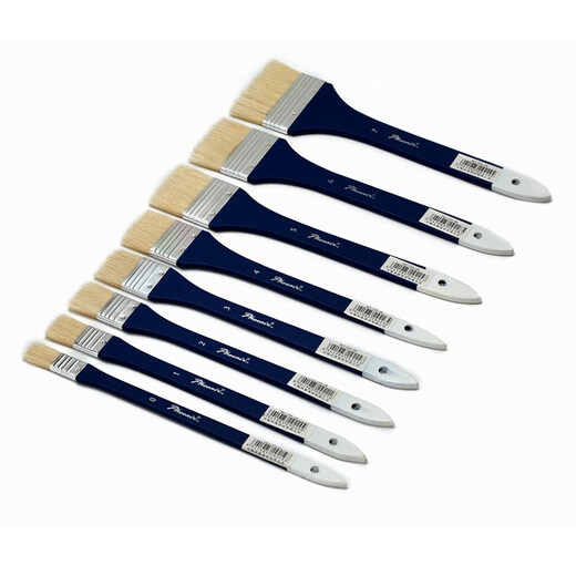 Material de pintura Phoenix Cepillo de aceite 724 Cabello de cerdo yubio Pole largo Acrílico Pintor de aceite Pincelado Pincelado Pincelado Ciela de alta calidad Sombreado Pincelado Oil pintura Pincel 1##