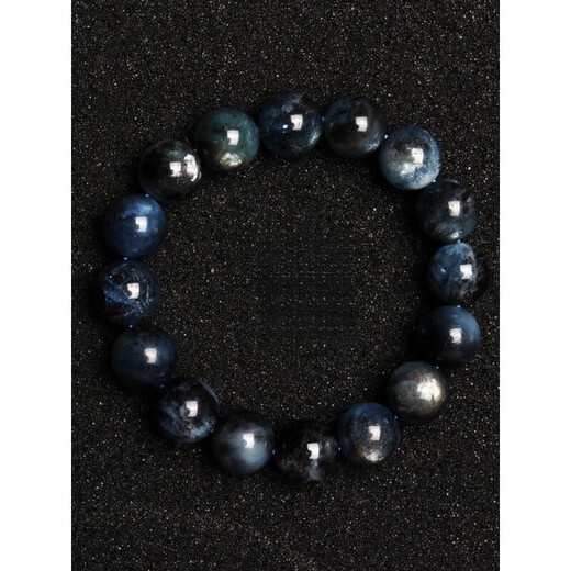 T&U珍藏级天然海蓝宝石手链女星光猫眼星空魔鬼蓝冰透蓝水晶手串男 魔鬼蓝收藏级12mm 编号13601 0克拉