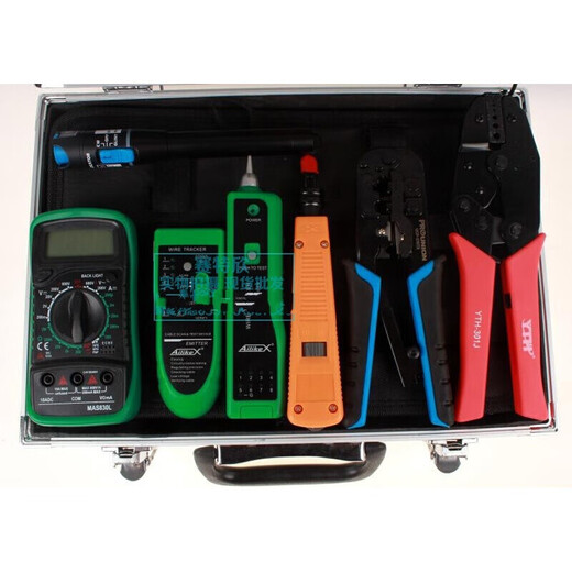 Yue Changsheng 376 weak current communication network maintenance set 2-wire optical communication installation and maintenance combination tool box