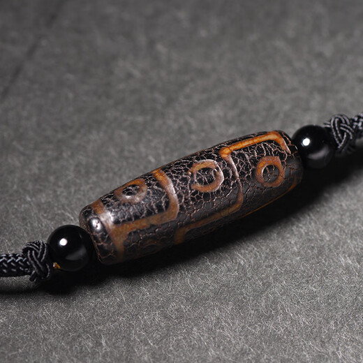 Ciling Pavilion Ciling Pavilion Tibetan Dzi Beads Genuine Nine-Eyed Old Dzi Beads Pendant Agate Necklace Men's Clavicle Chain